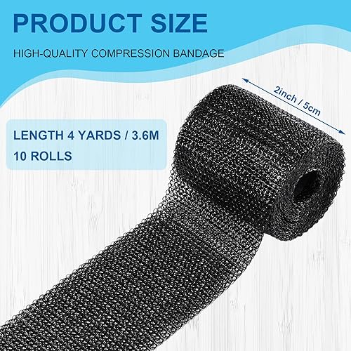 Miniatura 2 de TrelaCo Cinta de fundición de fibra de vidrio, 10 unidades, 2 "x 4 yardas, color negro