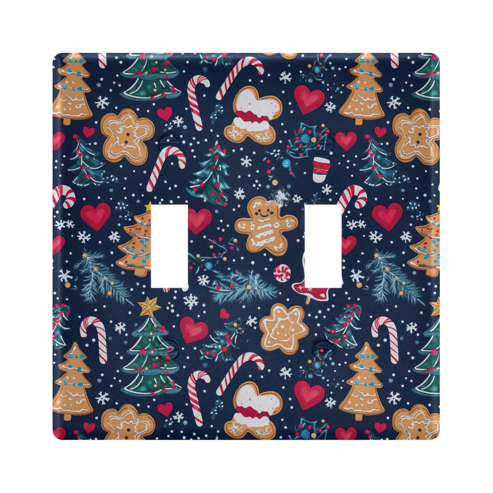 UMIRIKO Gingerbread Cookies Light Switch Cover Plate Covers Decorative Double Toggle Home Decor 202b7126