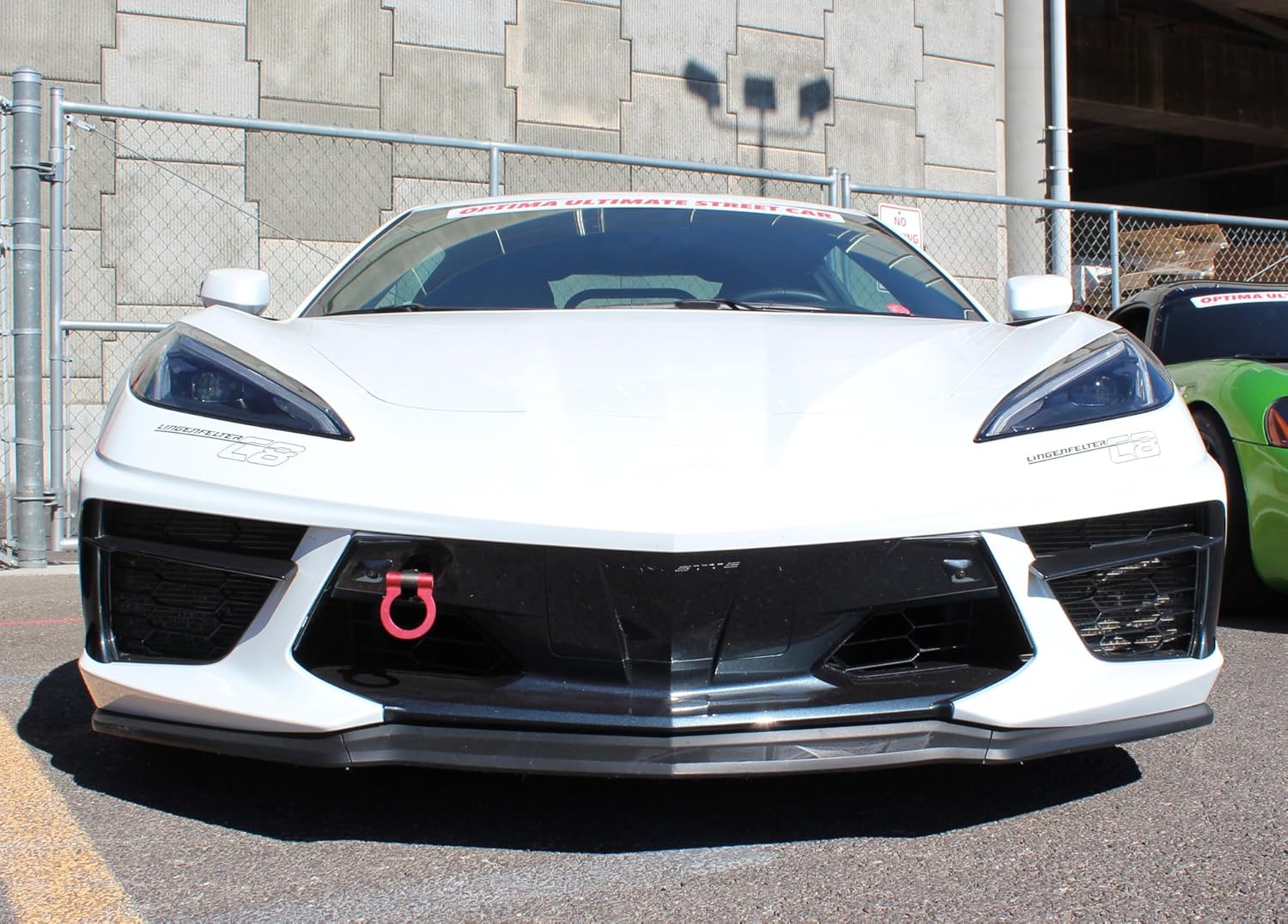 iJDMTOY Red Track Racing Style Front Bumper Tow Hook O-Ring Compatible With Chevrolet 2020-up Corvette C8, Made of Light Weight CNC Aluminum