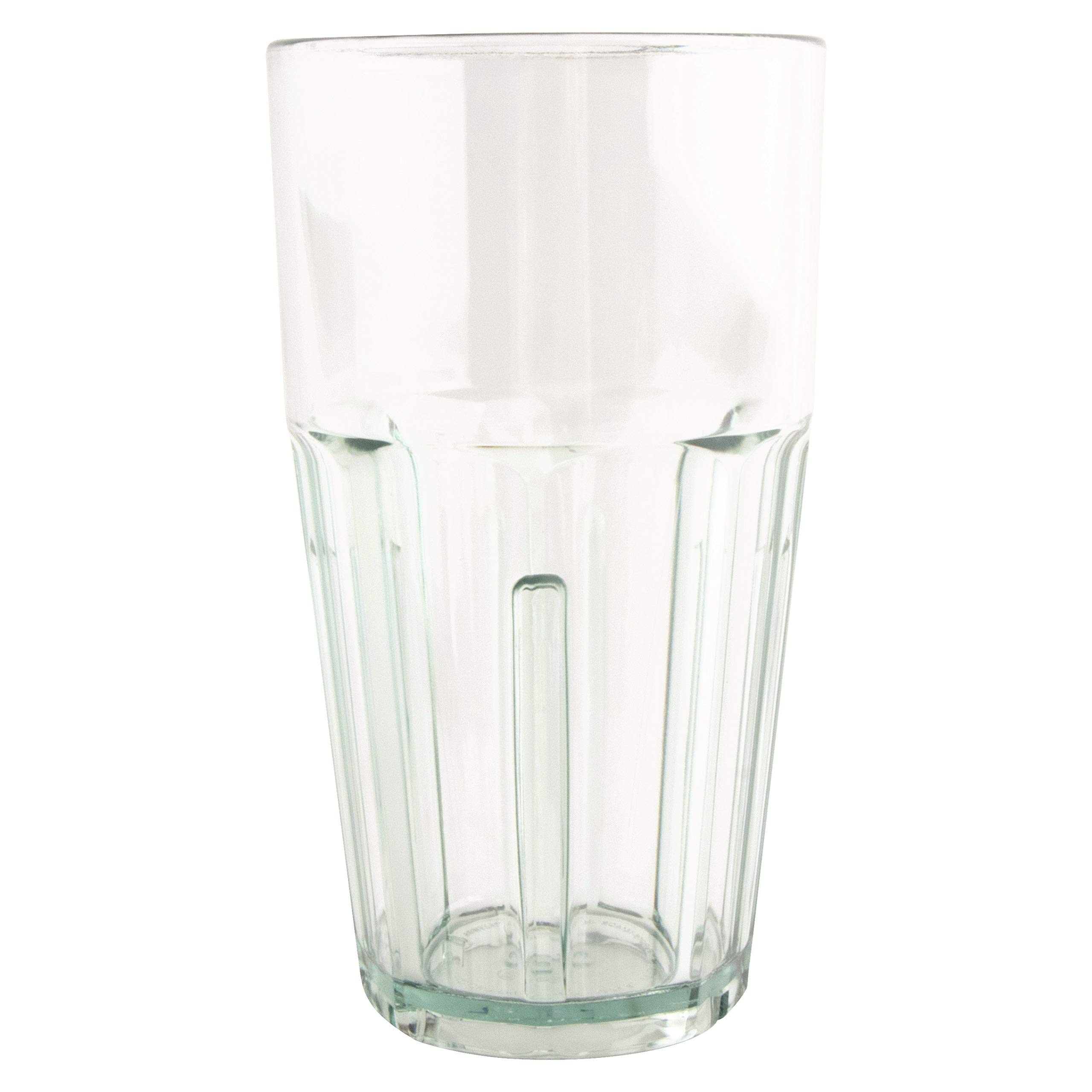 G.E.T. 9916-1-JA Heavy-Duty Shatterproof Faceted Plastic Tumbler, 16 Ounce, Jade (Set of 12)