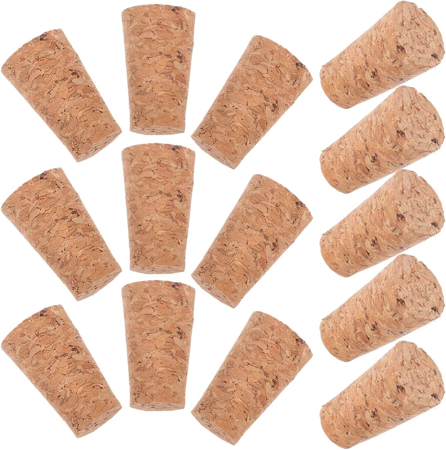 Natural Wood Wine Corks 100Pcs Tapered Bottle Cork Stoppers Airtight DIY Decoration Glass Plugs Replacement Beverage Sealer