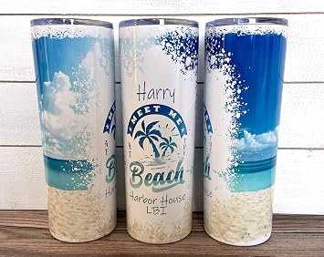 AVITO Personalized Beach Vacation Tumbler, 20 oz Skinny Tumbler with lid and straw, Family Vacation Cups, Family Trip Gift, Bachelorette Trip, Girls Trip Tumbler- Custom Summer Travel Mug