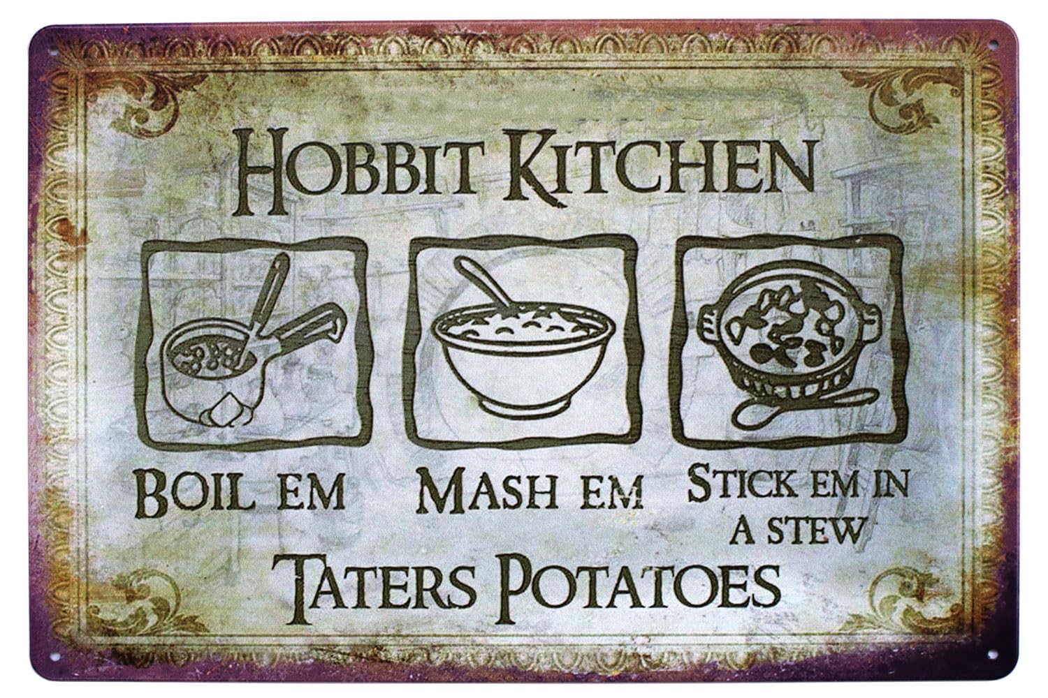 Kwqdozf As Pic Vintage Metal Tin Sign Fisherman Life Wall Art For Home Kitchen, 8X12 Inch