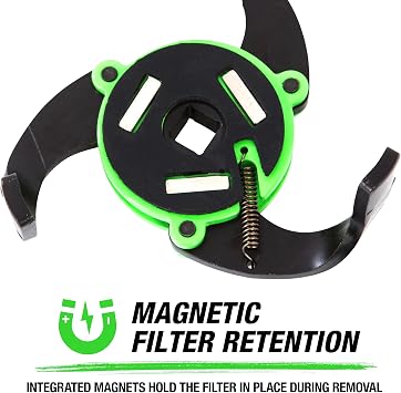 OEMTOOLS 3 Jaw Magnetic Oil Filter Wrench Fits 2.4-3.6 Filters 3/8 Drive | Universal Oil Filter Wrench, Heavy Duty Oil Filter Remover, 3/8-Inch Drive for Tight Spaces