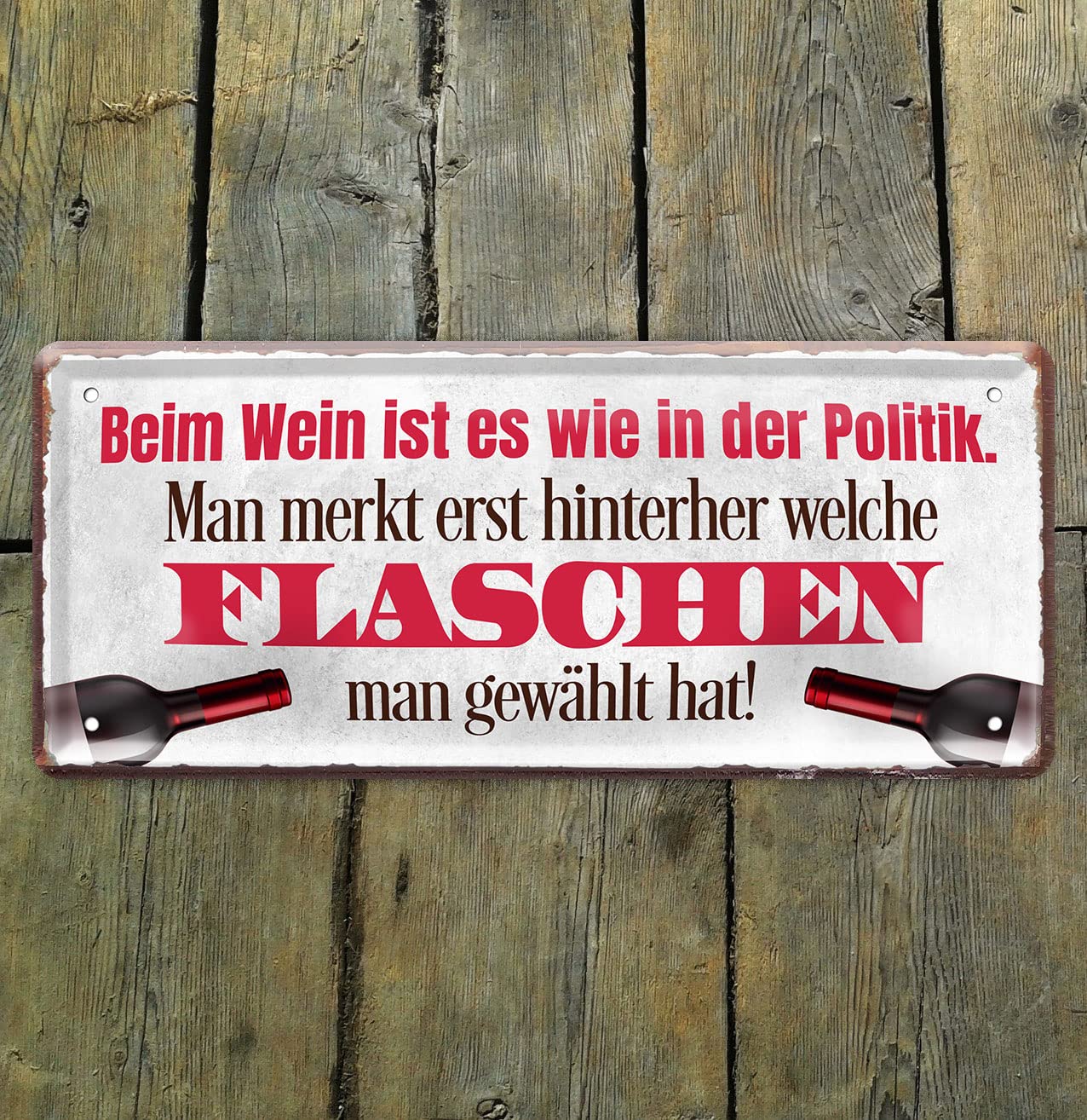 Retro Blechschild „Time For Wine“ – 20x30 Cm, Vintage-Design, Geschenkidee Für Weinliebhaber