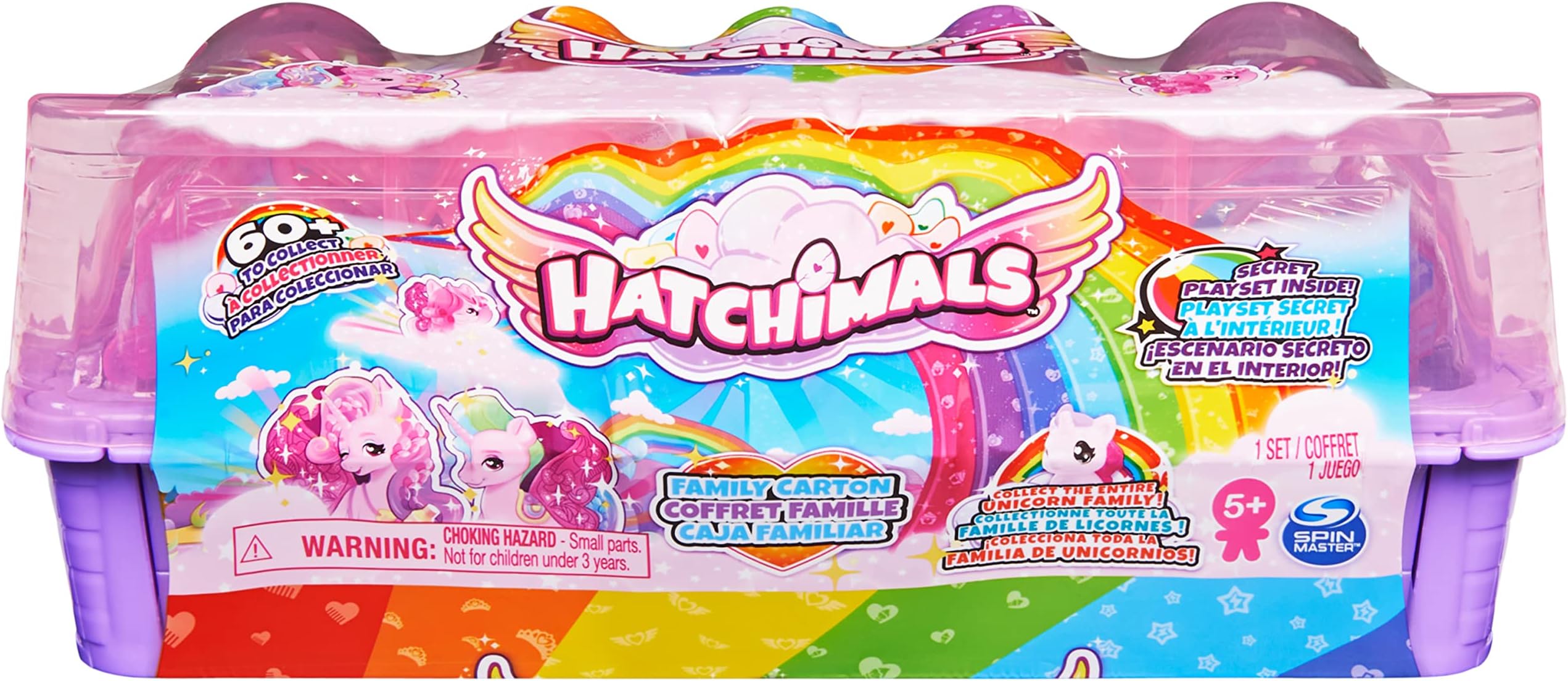 HATCHIMALS CollEGGtibles, Unicorn Family Carton with Surprise Playset, 10 Characters and 2 Accessories, Kids’ Toys for Ages 5 and up
