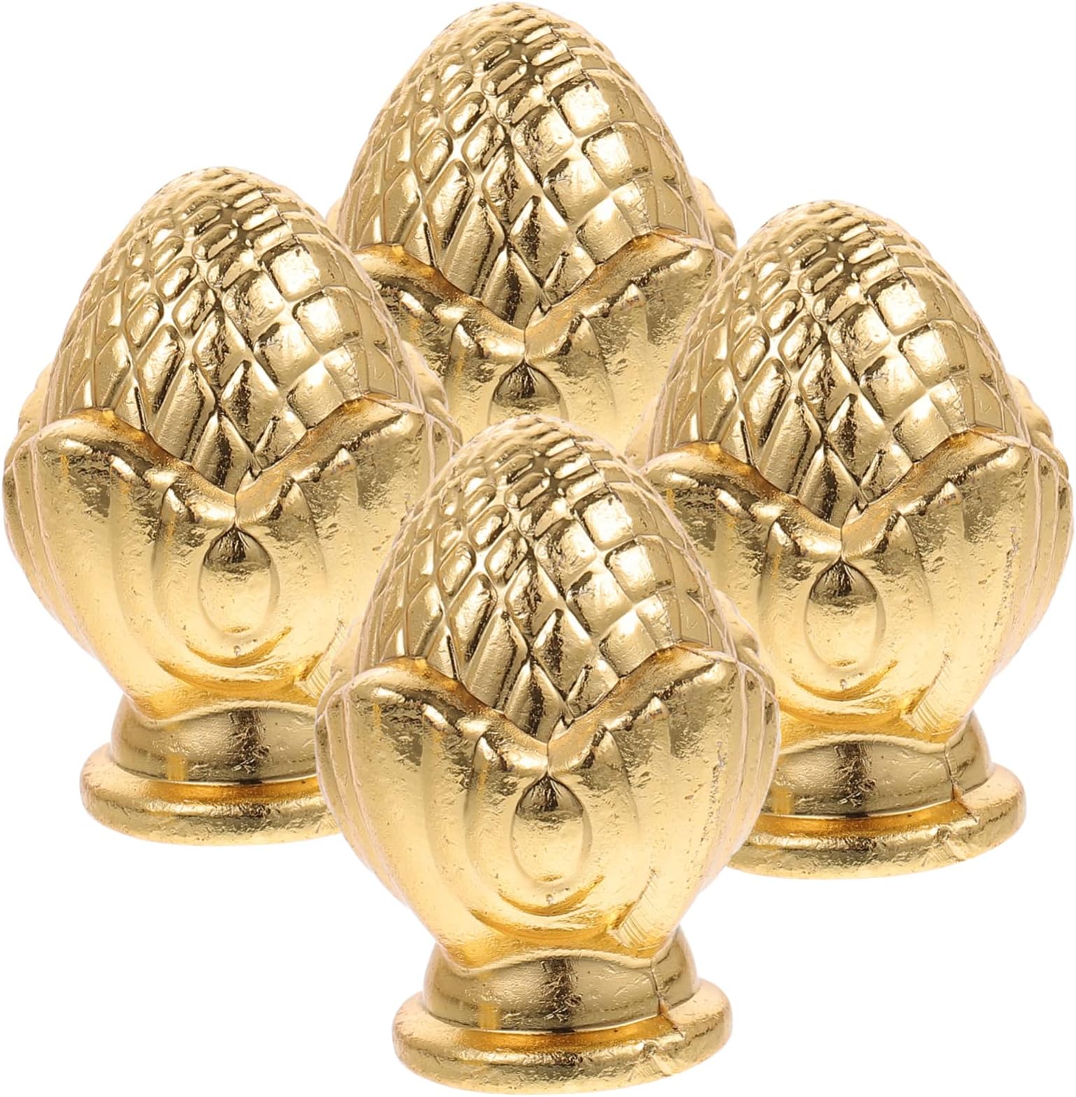 Veemoon 4pcs Golden Lamp Cap Decoration Metal Decor Candle Decor Lampshades for Floor Lamps Lamp Parts Lampshade Finial Metal Top Screw Finial Decorative Lamp Finials Retro Finials Jacket