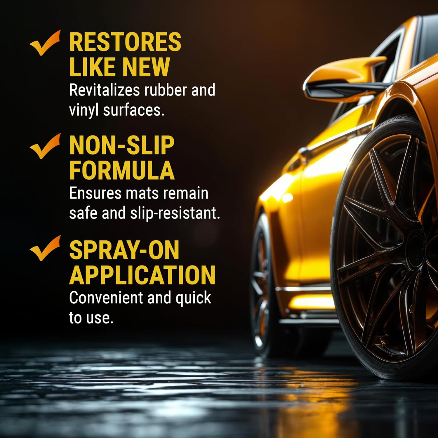 McKee's 37 - Floor Mat & Cargo Liner Rejuvenator | 2-in-1 Rubber Rejuvenator & Car Floor Mat Cleaner for Auto Detailing, Water-Based Formula (22oz)