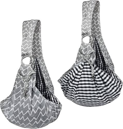 Miniatura 4 de Doublerichad Transportador reversible para mascotas, perros y gatos, correa ajustable de hasta 12 libras para perros pequeños, gatos, manos libres,