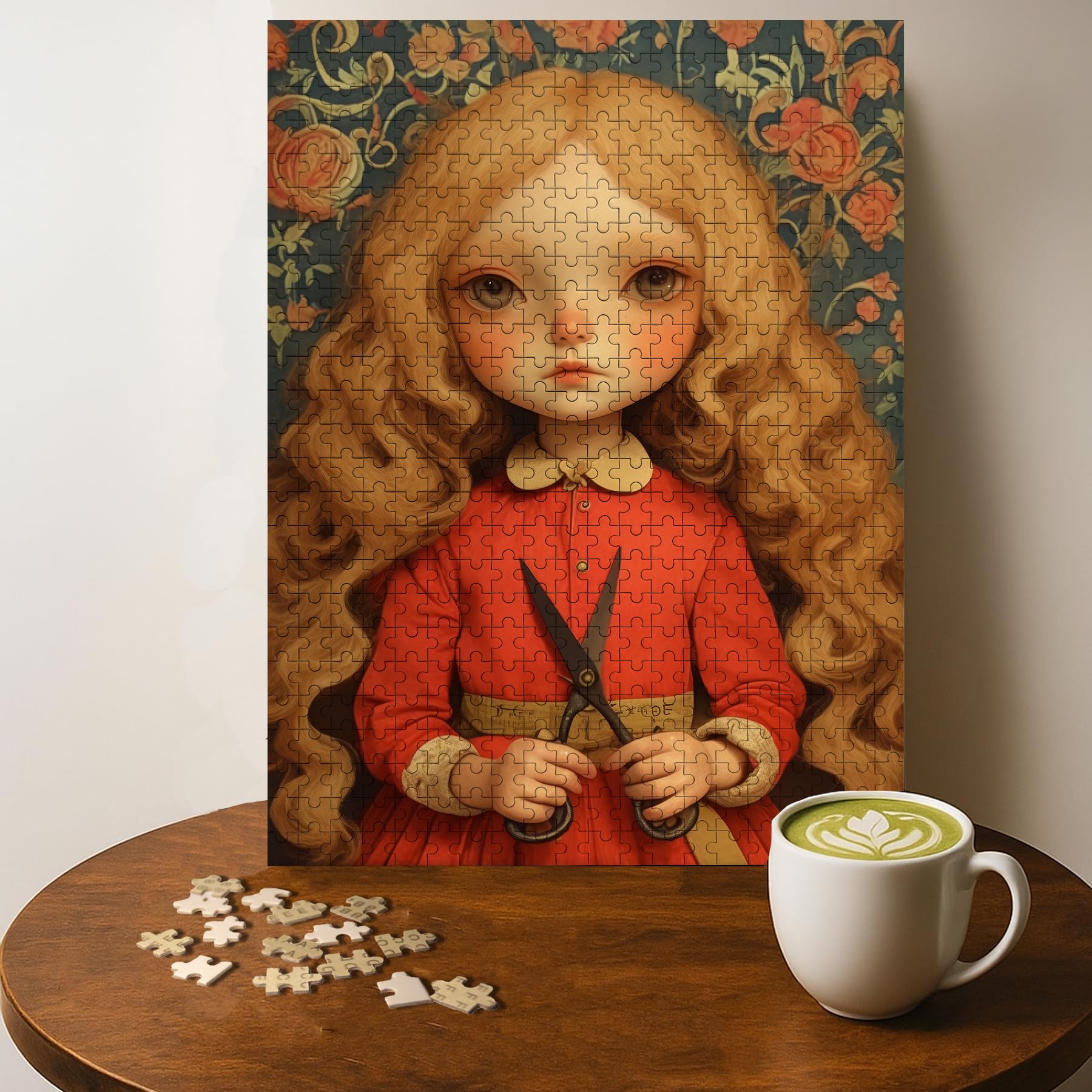 Doll and The Scissors Gothic Jigsaw Puzzle - 500 Pieces Wooden