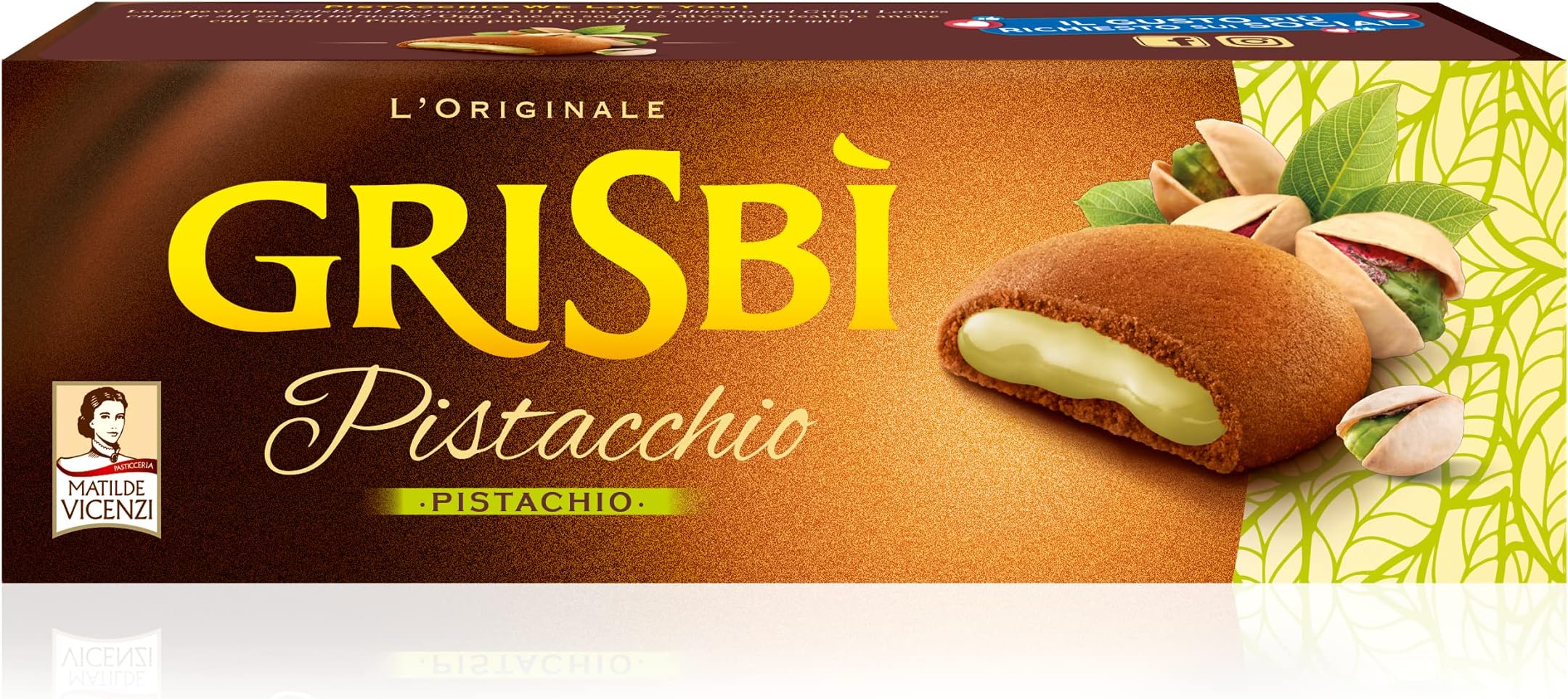 Grisbi Frolle Ripiene Di Morbida Crema Al Pistacchio (40%) - 150 g