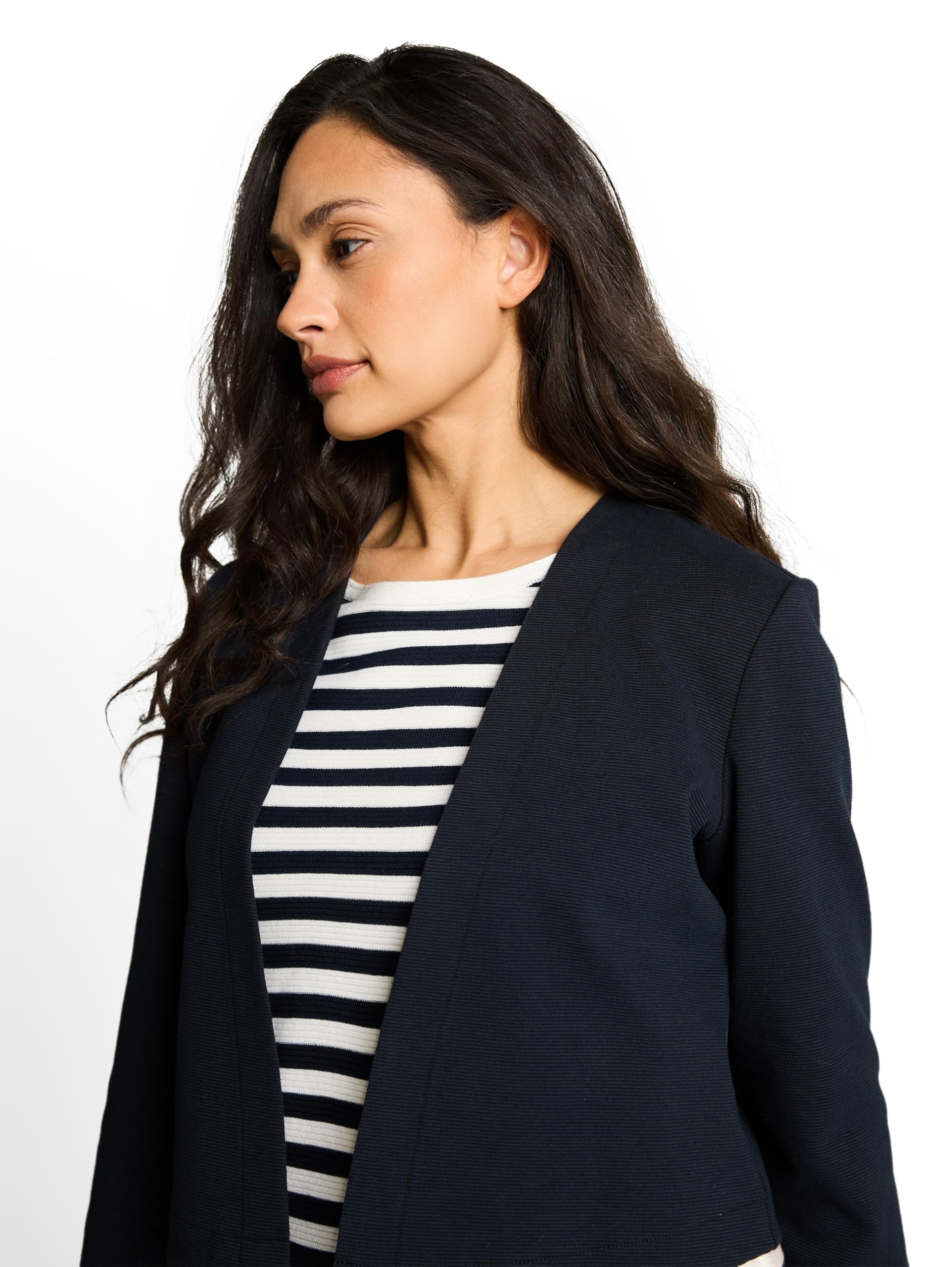 TOM TAILOR Damen 1049777 Regular Fit Jacke mit Ottoman Struktur (1er Pack)