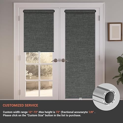 Miniatura 2 de Persianas enrollables opacas para ventana, persianas enrollables inalámbricas de punto de cruz, aislamiento térmico, protección UV, persianas de