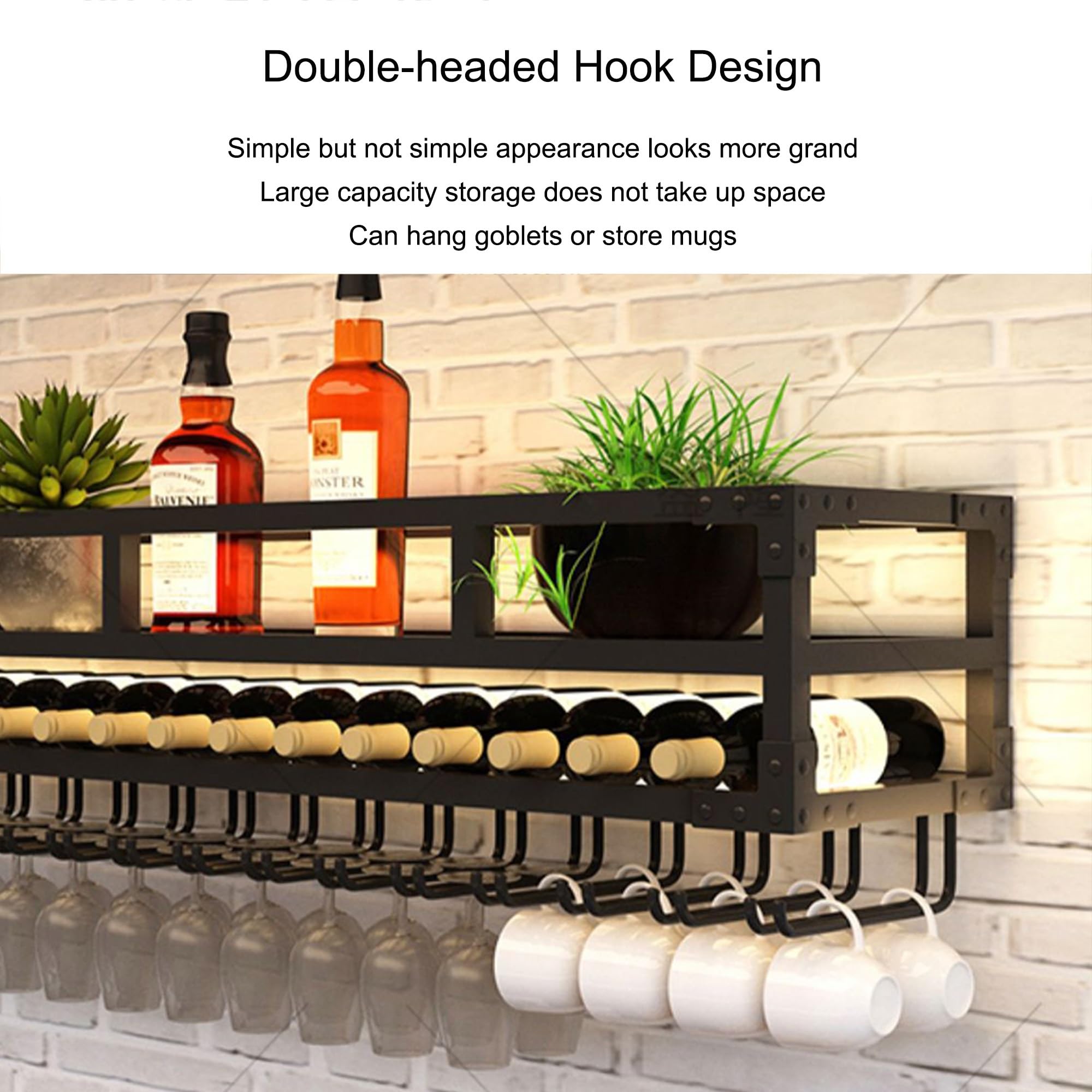 N'finity Wine Rack Wine Rack Wall Mounted Bar Shelves With Hanging