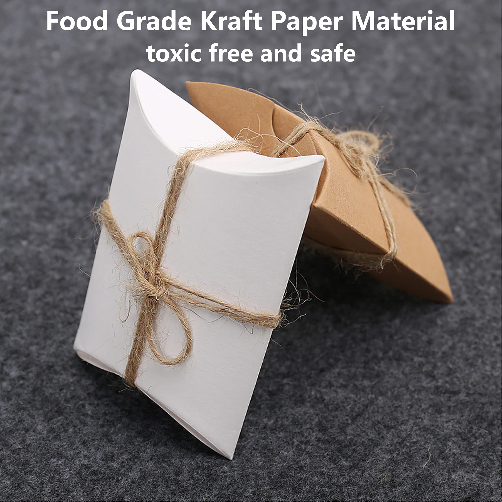 10/20/30 pezzi cuscino colorato scatola di caramelle carta kraft scatole regalo di natale sacchetti bomboniere decorazioni per feste di compleanno  15