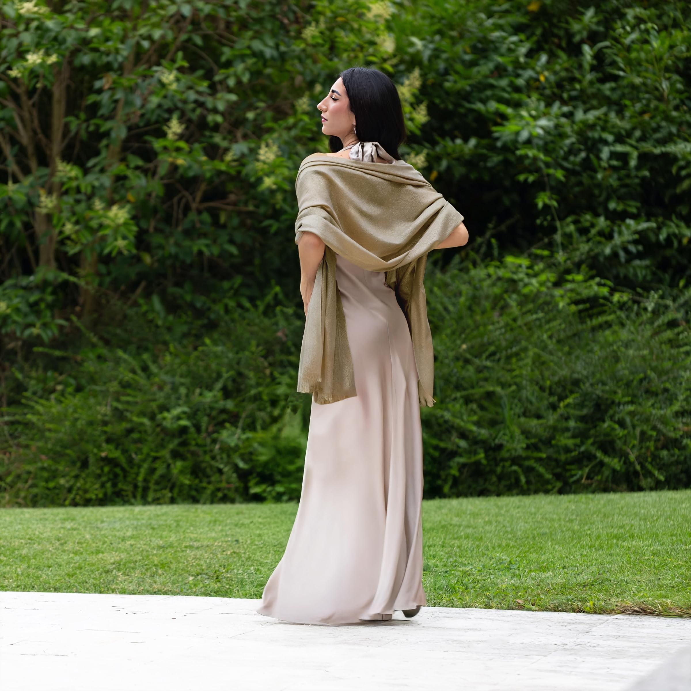 Étole Femme Mariage Chic, Châle Élégant, Foulard Léger pour Robe de Soirée, Accessoire de Cérémonie Été
