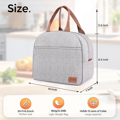 Miniatura 2 de Lonchera para mujeres y hombres, bolsa de almuerzo aislada de gran capacidad para adultos, bolsas de almuerzo reutilizables a prueba de fugas para
