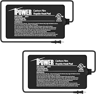 iPower 4X7 Inch 4W 2-Pack Under Tank Heater Warmer, 1-5 Gallon Terrarium Heat Mat for Hermit Crab/Turtle/Snake/Lizard/Gecko/Frog/Spider, Plant Box or Other Small Animals