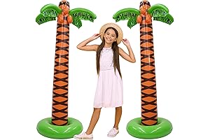 4E's Novelty Pack of 2 Inflatable Palm Trees: 5.5 ft Tall