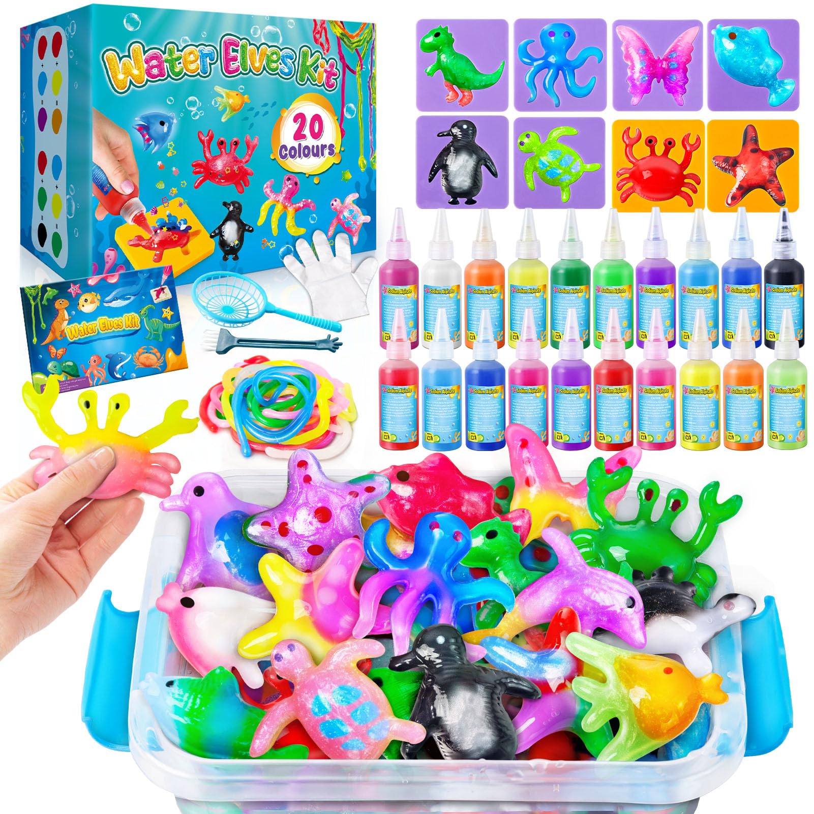 JOPSHEEN 20 Colori Magic Water Elf, Magico Acqua Fairy Gel per Bambini, Attivita Creative Bambino, DIY Giocattolo Fatto a Mano per Ragazzi e Ragazze
