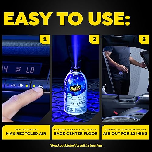 Vista 43 de Meguiar's - Aromatizante en aerosol para automóvil, elimina los olores fuertes del vehículo, aroma a brisa de verano (Summer Breeze), atomizador