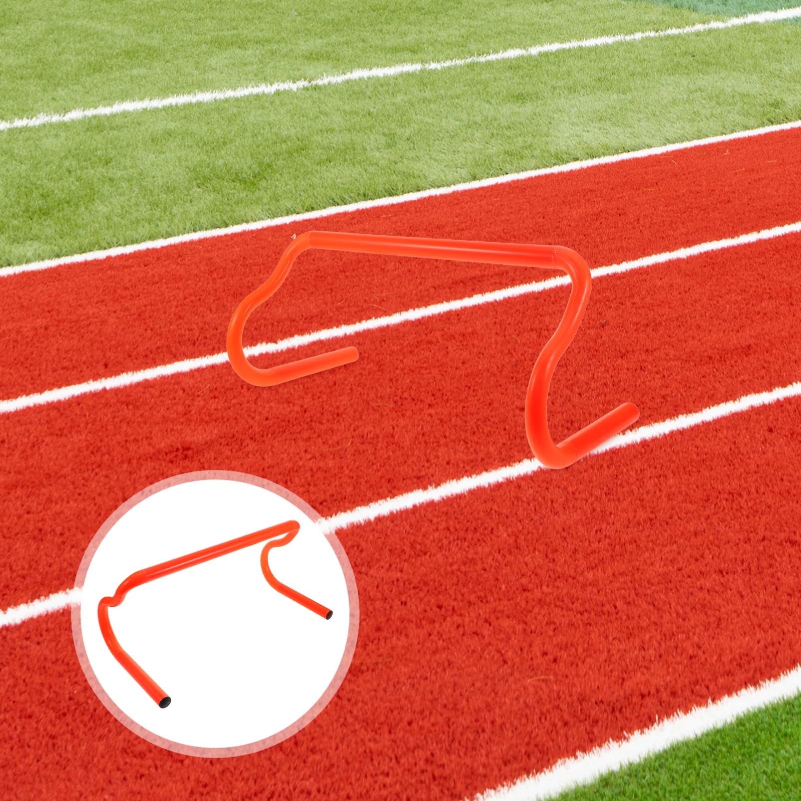 TOYANDONA Hurdles de Entrenamiento de Agilidad Escalera de Entrenamiento Exterior Desmontable y Ligera Naranja para Fútbol y Ejercicios de