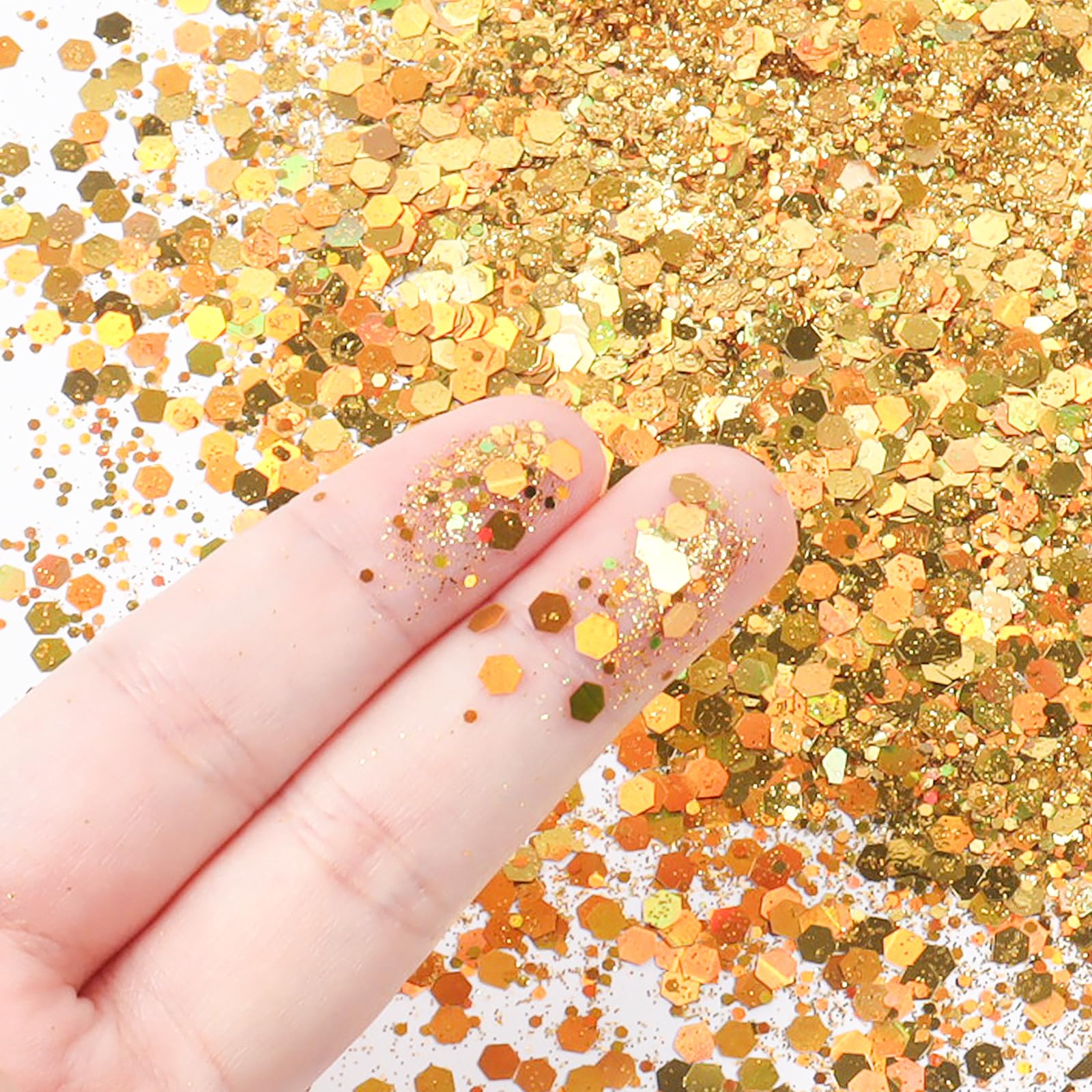 Poudre à Paillettes Or 100g - Scintillant Fin PET Pour Ongles, Artisanat, Noël & Fêtes