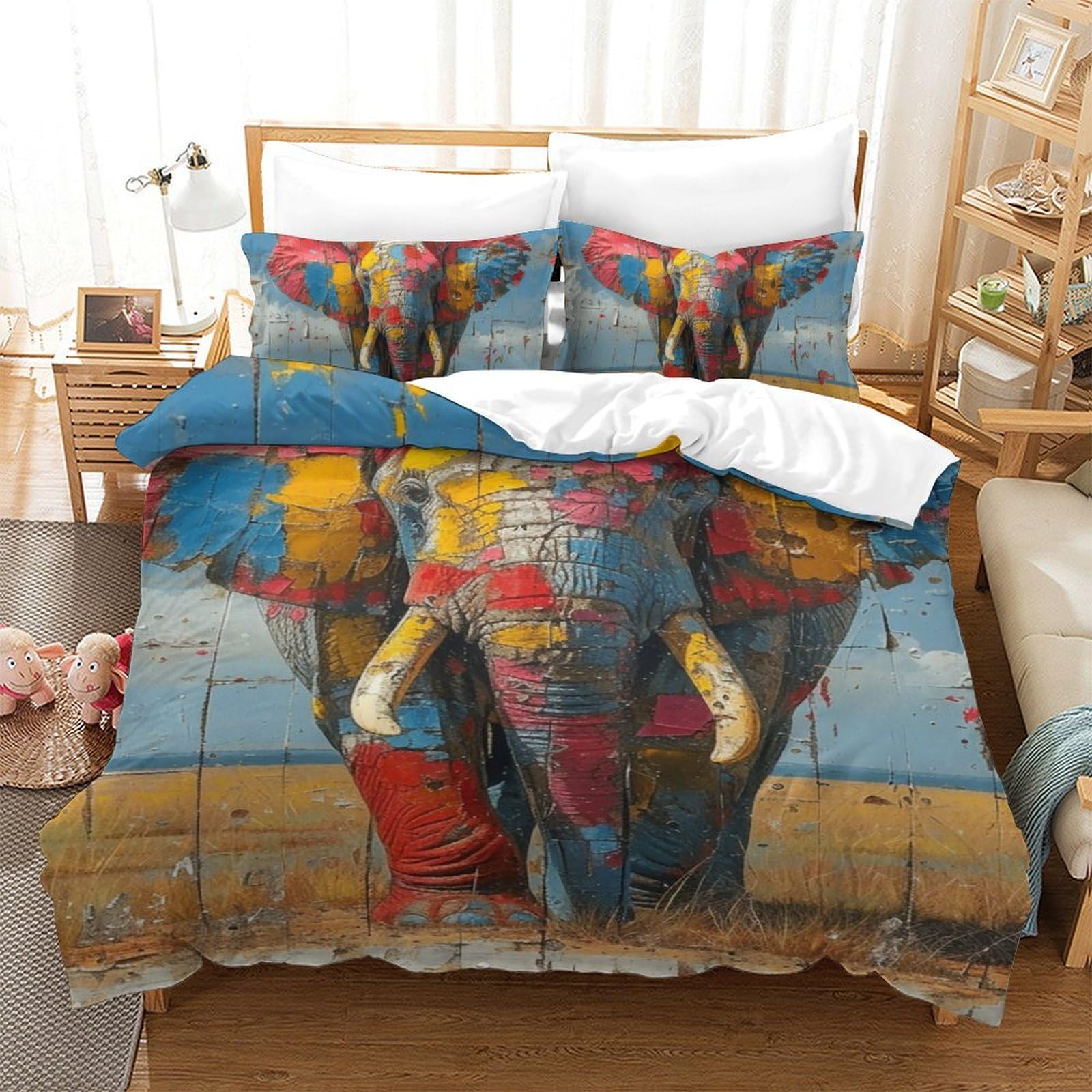 Literie enfants éléphant 3D pour transformer la chambre des petits et adolescents avec confort