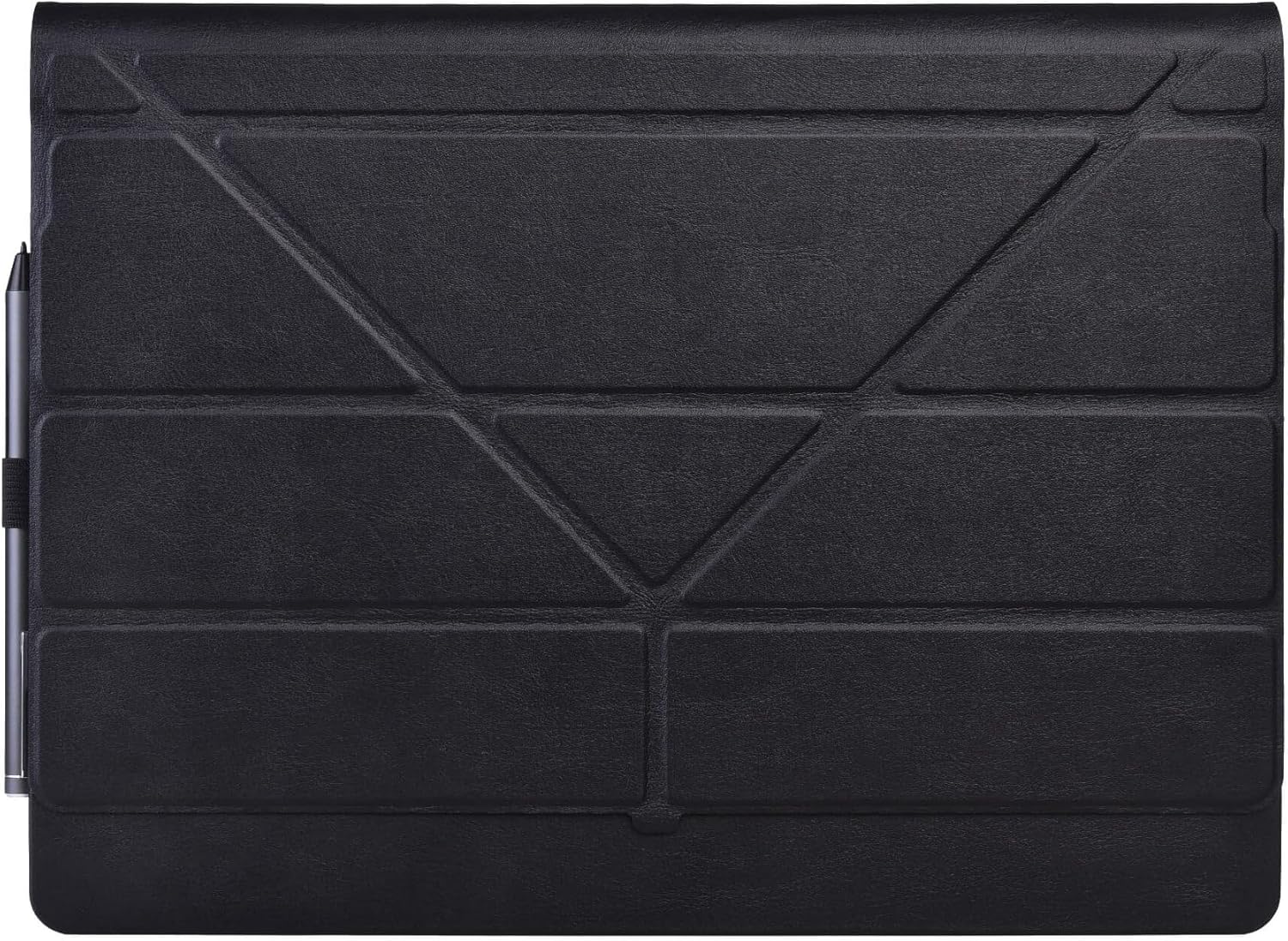 Surface Book 3/2 13.5" (i7 CPU) Versatile Detachable 2-in-1 Magnetic Foldable Adjustable Stand Synthetic Leather Folio Flip Case - Black