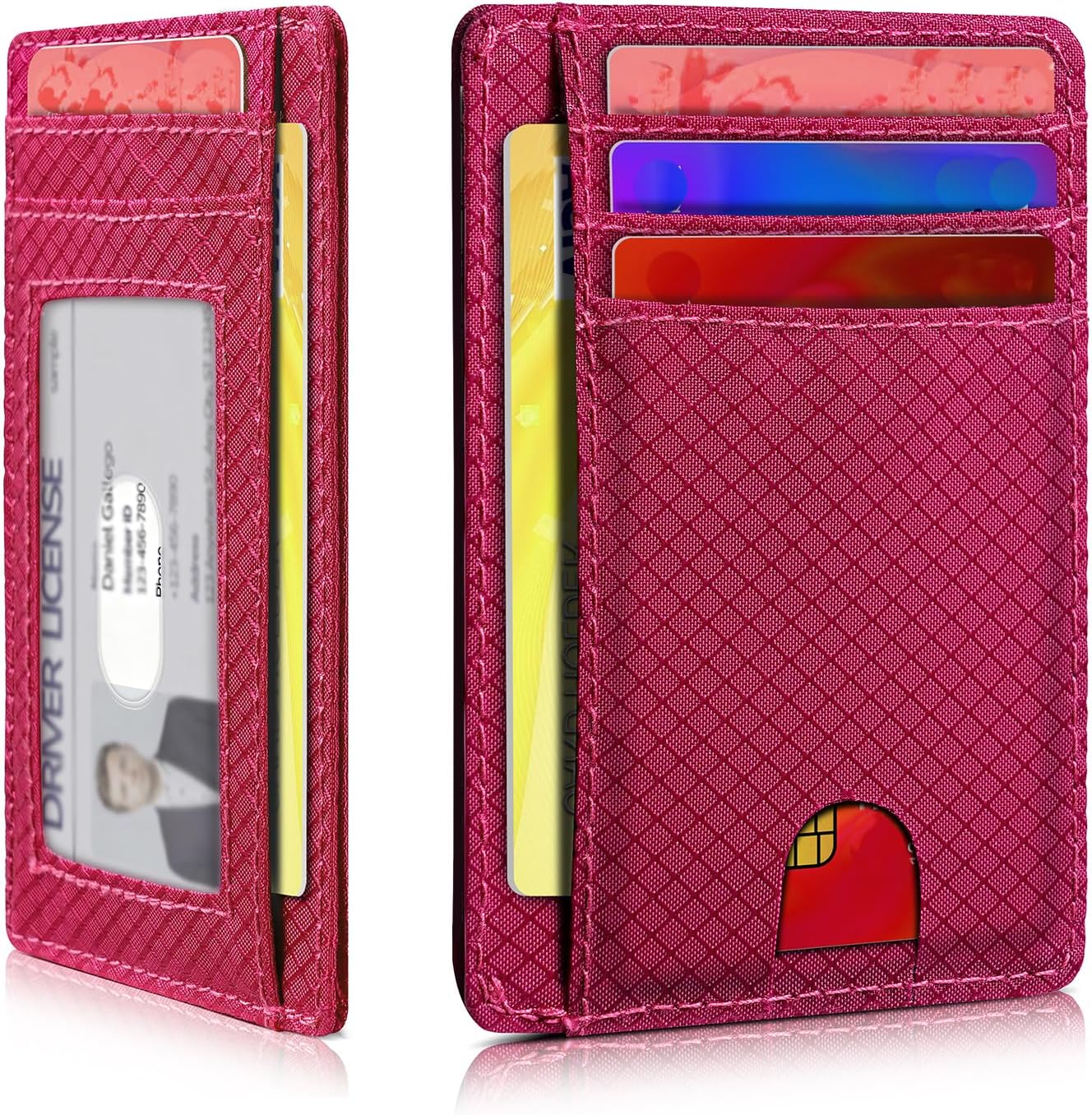 Artpaxy Slim Wallet for Men & Women, Minimalist Front Pocket Card Holder for Travel, RFID Blocking, Water Resistant Nylon Wallet for ID & Cash & Credit Card