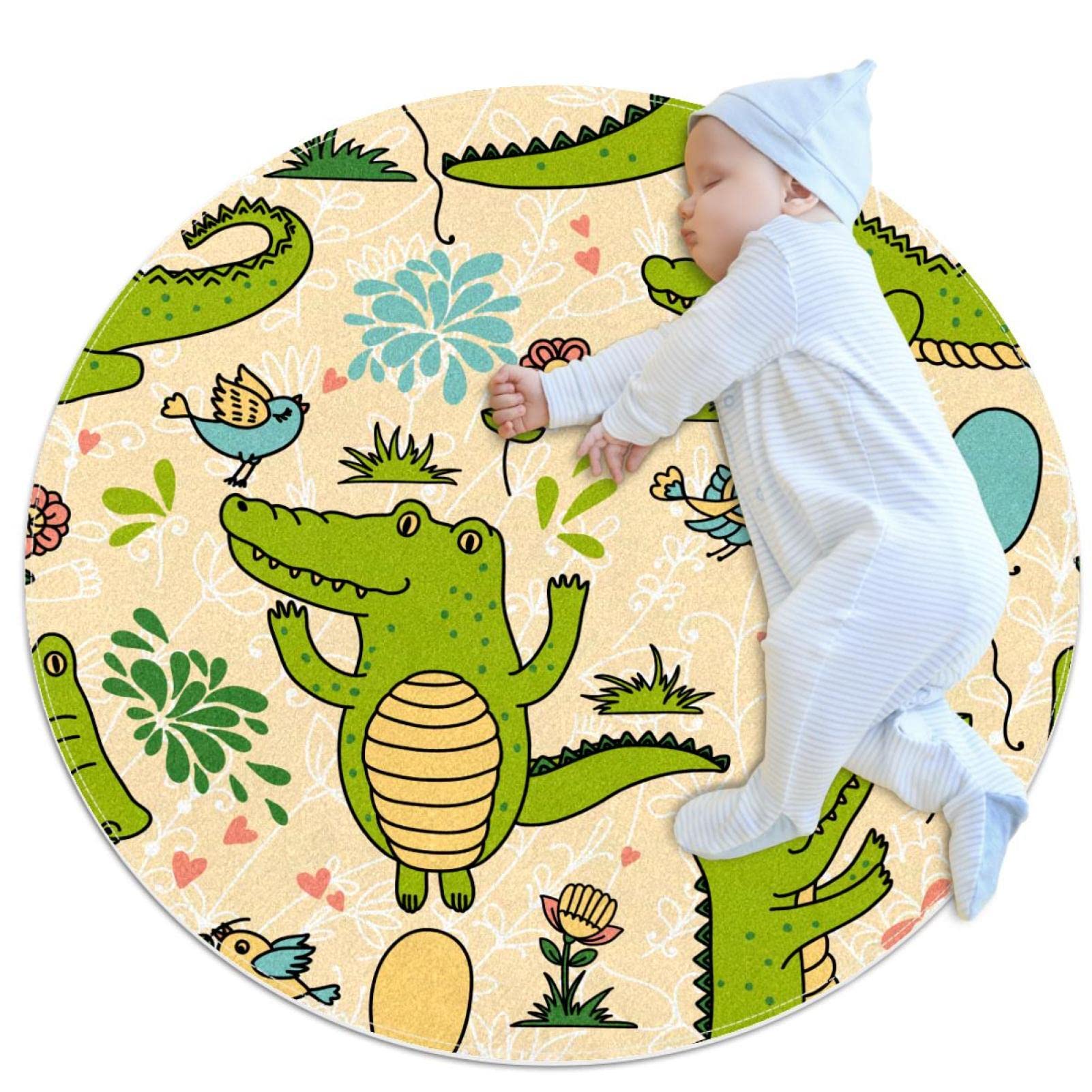 Tapis moderne antidérapant crocodiles mignons de haute qualité durable