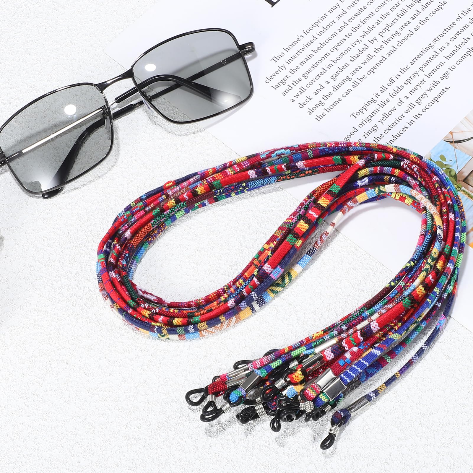Healifty Bohemian Stil Brillenband Teilig Verstellbare Lanyard Für Brillen Verlust Brillenhalter Für Damen Und Herren Rutschfest Und Schweißabsorbierend