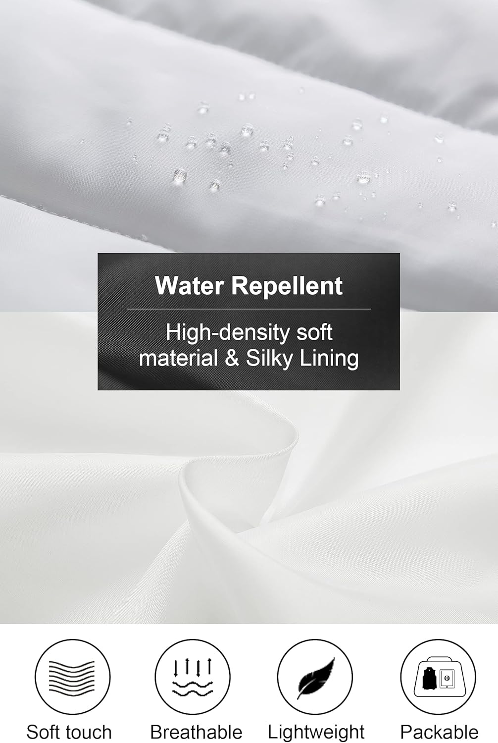 Chrisuno Men's Lightweight Winter Puffer Ski Vest Jacket Packable Outerwear - Image 5