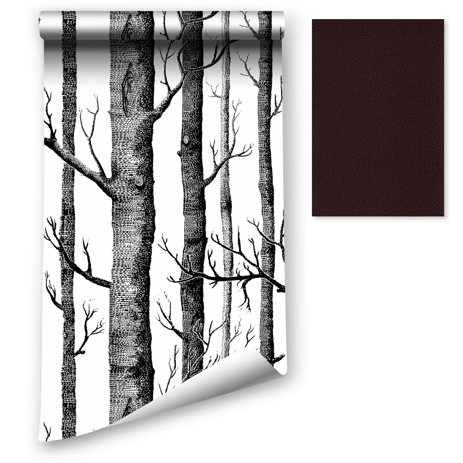 LZH-LP Peel and Stick Wallpaper, 44.5x1200CM Wood Grain Stripe Contact Wallpaper 3D Realistic Wood Self-Adhesive Wallpaper Removable Vinyl Film Room Wall Furniture Covering with Leather Repair Patch