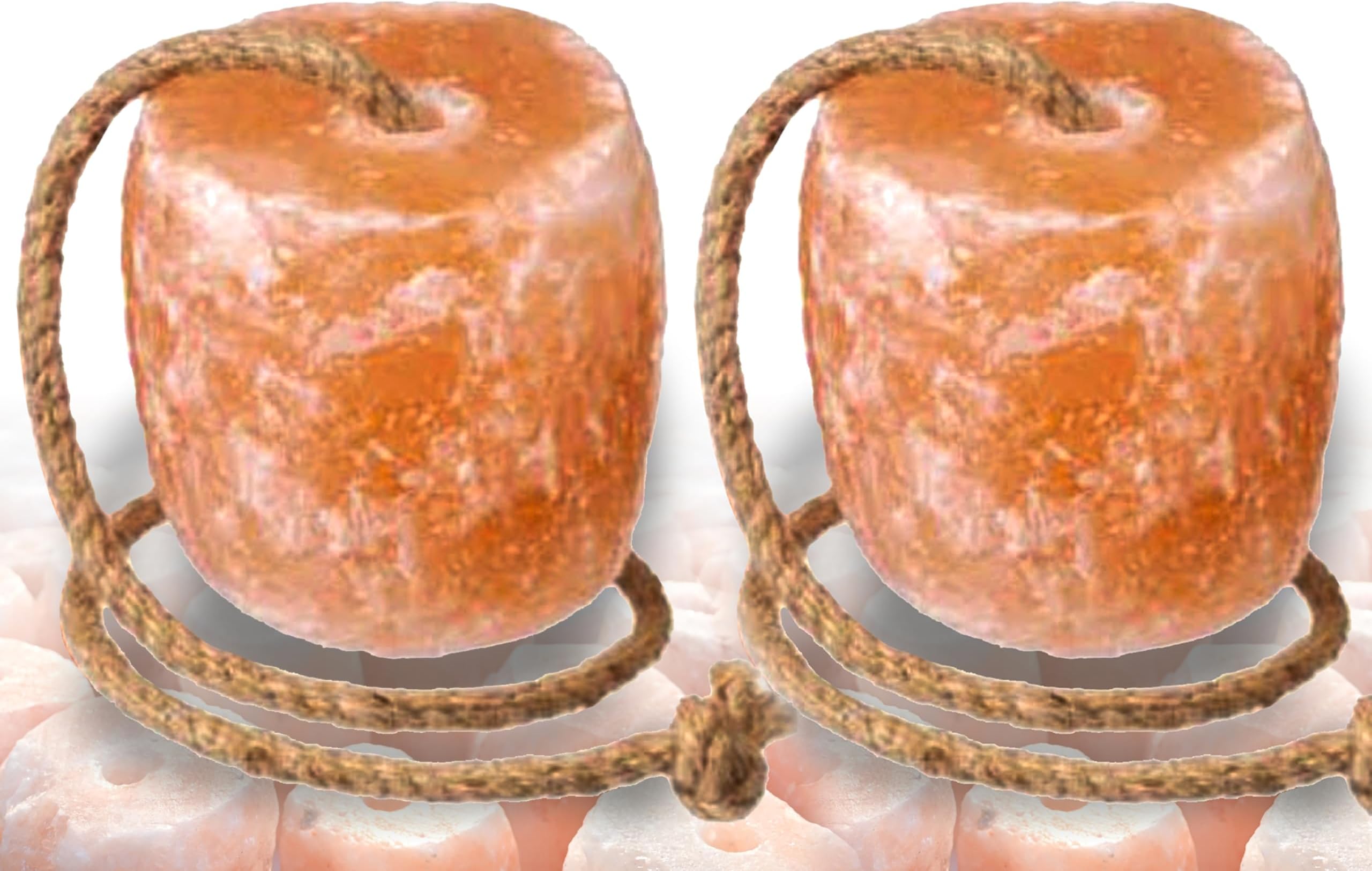 2X Himalayan Animal Horse Lick 1-2 KG | Natural Pink Salt, with strong hanging Rope Suitable for all Animals