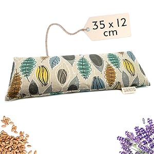 Saco Semillas Microondas (35x12 cm) - Cojin Térmico Natural para Cervicales y Lumbalgia, Uso en Calor o Frio - Gran Retencion de Calor - Muy Duradero con Tela de Primera Calidad - Aroma a Lavanda