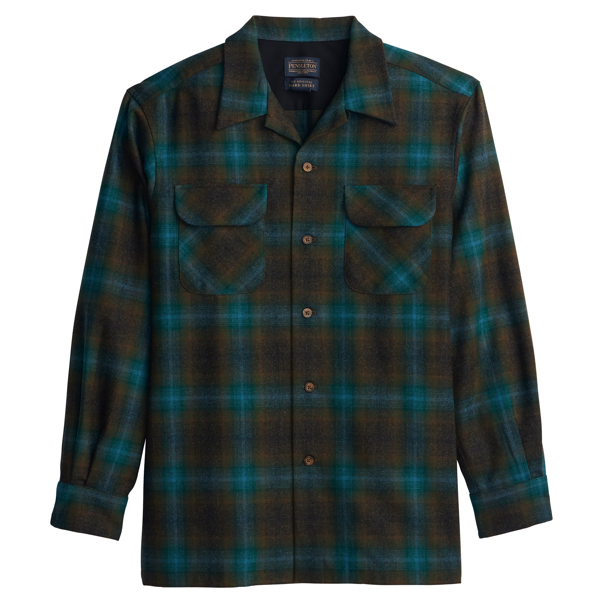Pendleton Iconic Board Shirts for Men, Long Sleeve, 100% Wool Surf Classic, Button-Up Men's Shirt, Washable