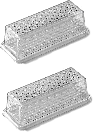 Mantequillera Wtapa3" x 7", Paquete de 2, Plateado