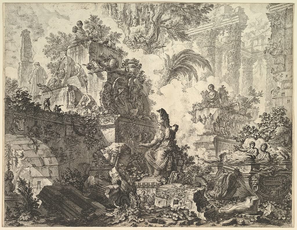 Toile Image Imprimer Minerve Piranesi pour Salon Élégant