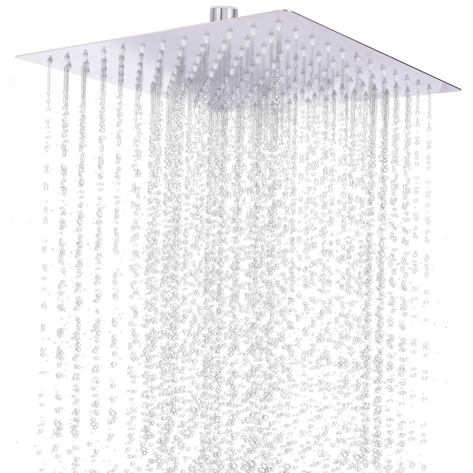 Soffione Doccia 12 Pollici,Soffione Doccia a Pioggia,Testa Doccias Regolabile 360°,Docce Fisse in Acciaio Inossidabile 304,Alta Pressione Docce Fisse Facile da Pulire e Installare,Cromo