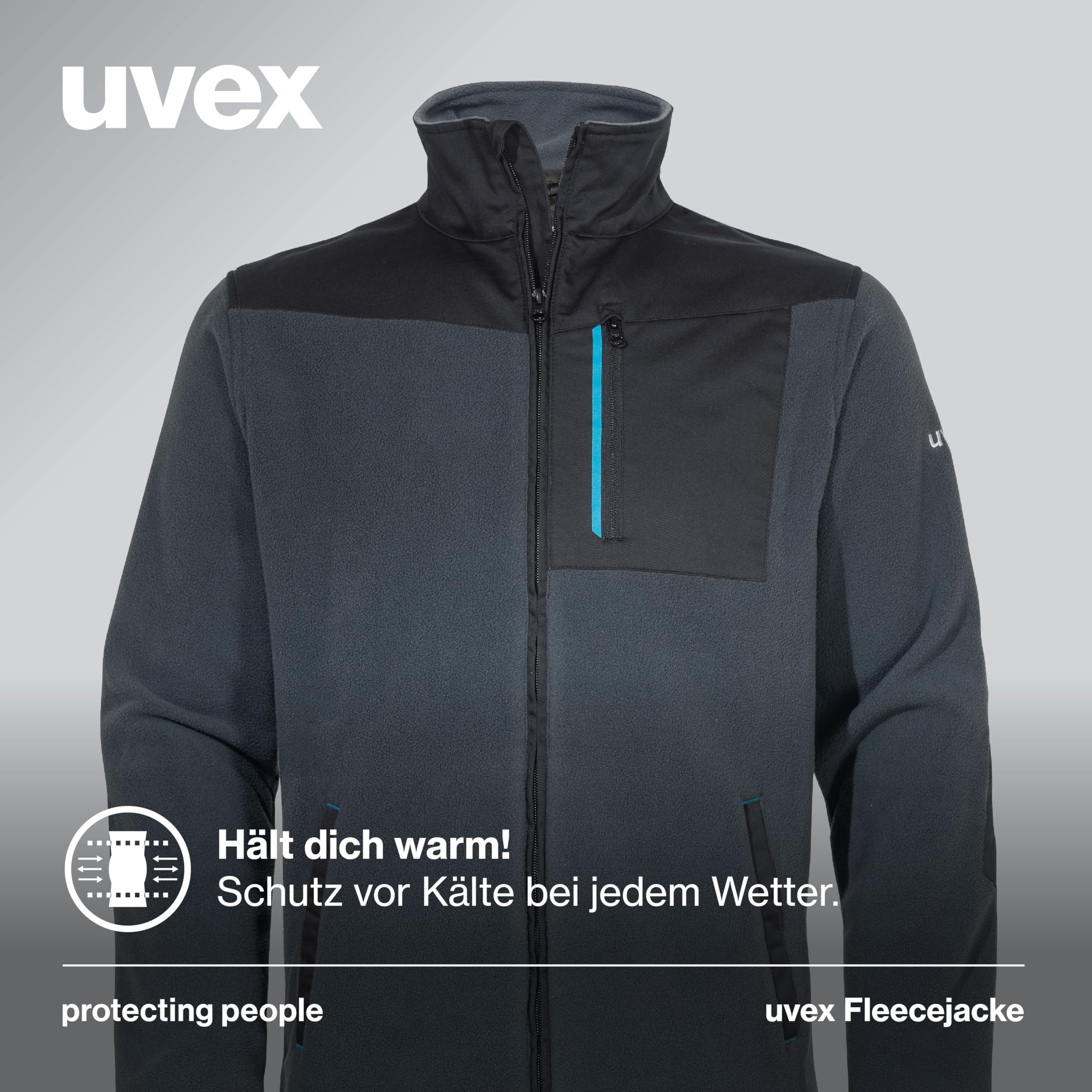 Uvex tune-up Fleecejacke - Herren Arbeitsjacke - Outdoorjacke für Freizeit