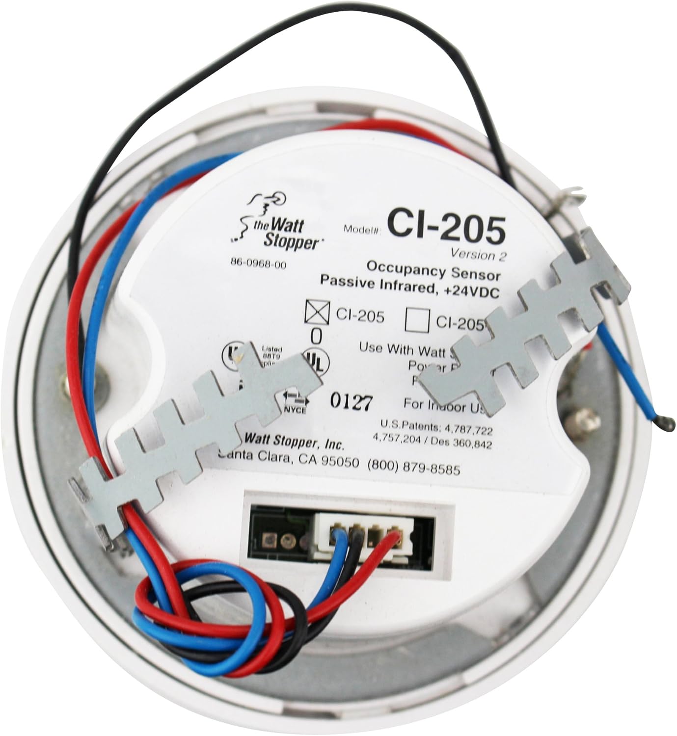 Wattstopper Motion Sensor, Pir Tile Ceiling Mount Occupancy Sensor, 1200 Sq. Ft, 24V White