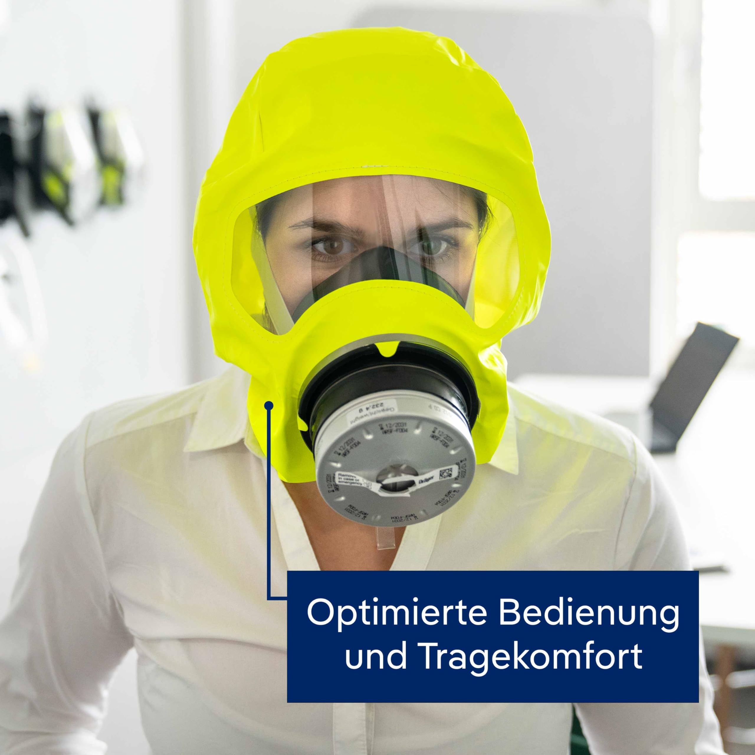 Dräger PARAT 5520 Brand-Fluchthaube mit Soft Pack | Effektive Rettungshaube zum Schutz vor Brandgasen wie Kohlenmonoxid (CO), 1 stück (1 erPack)