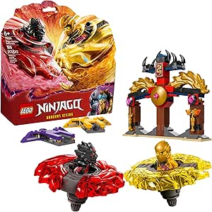 LEGO NINJAGO Dragon Spinjitzu Battle Pack - Spinning Blade Building Toy for Kids, Boys and Girls, Ages 6+ - with 2 Minifigures - Gift Idea for Birthdays - 71826