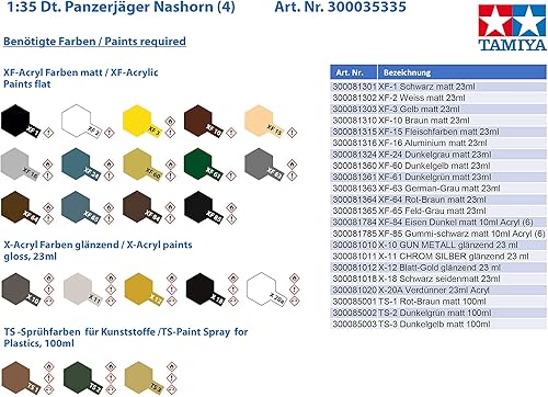Miniatura 4 de Tamiya America, Inc 35335, Destructor de tanques pesados alemán Nashhorn, TAM35335 - Beige