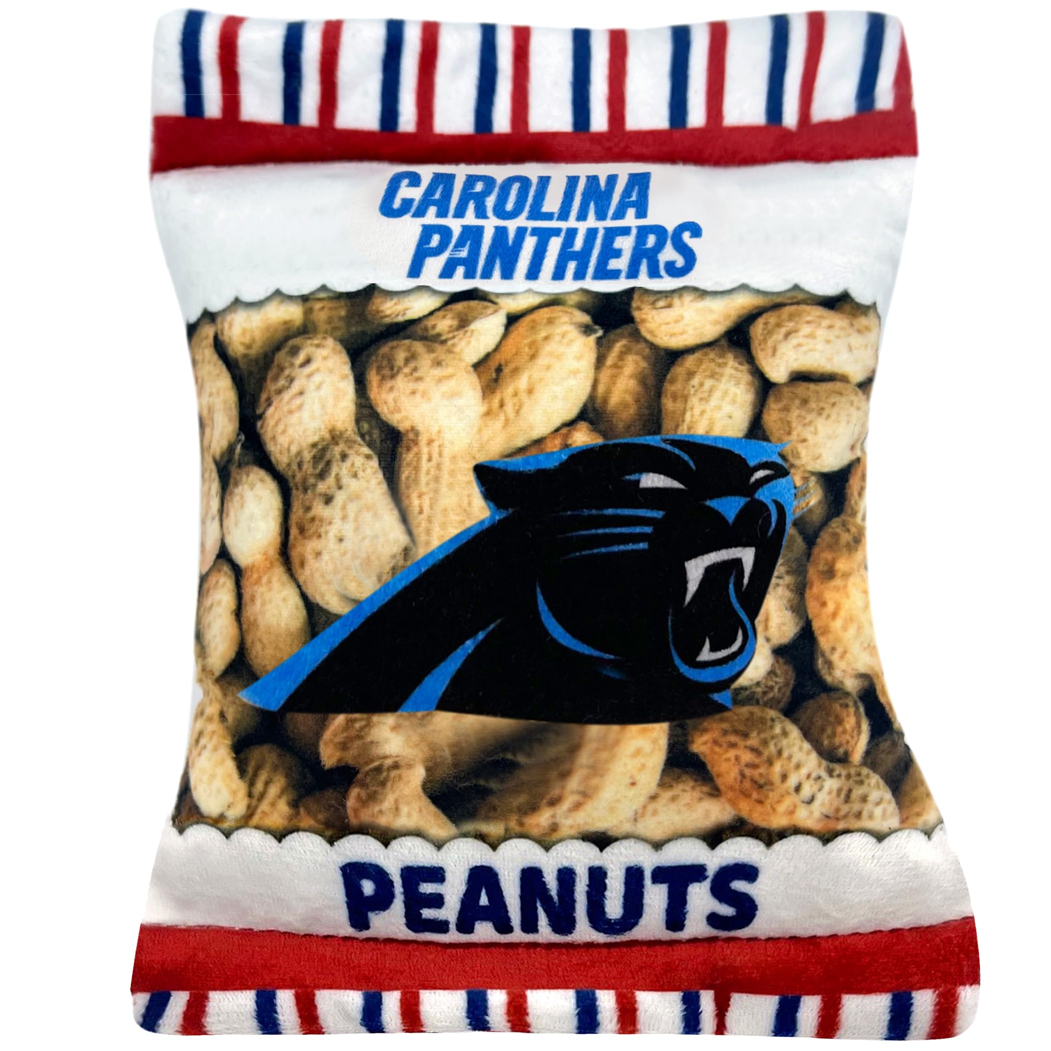 Pets First NFL Carolina Panthers Football Stadium Snax zestaw upominkowy, zestaw 3 zabawek dla psów z wewnętrznymi piszczałkami. Zabawki dla psów o tematyce piłkarskiej z logo drużyny NFL