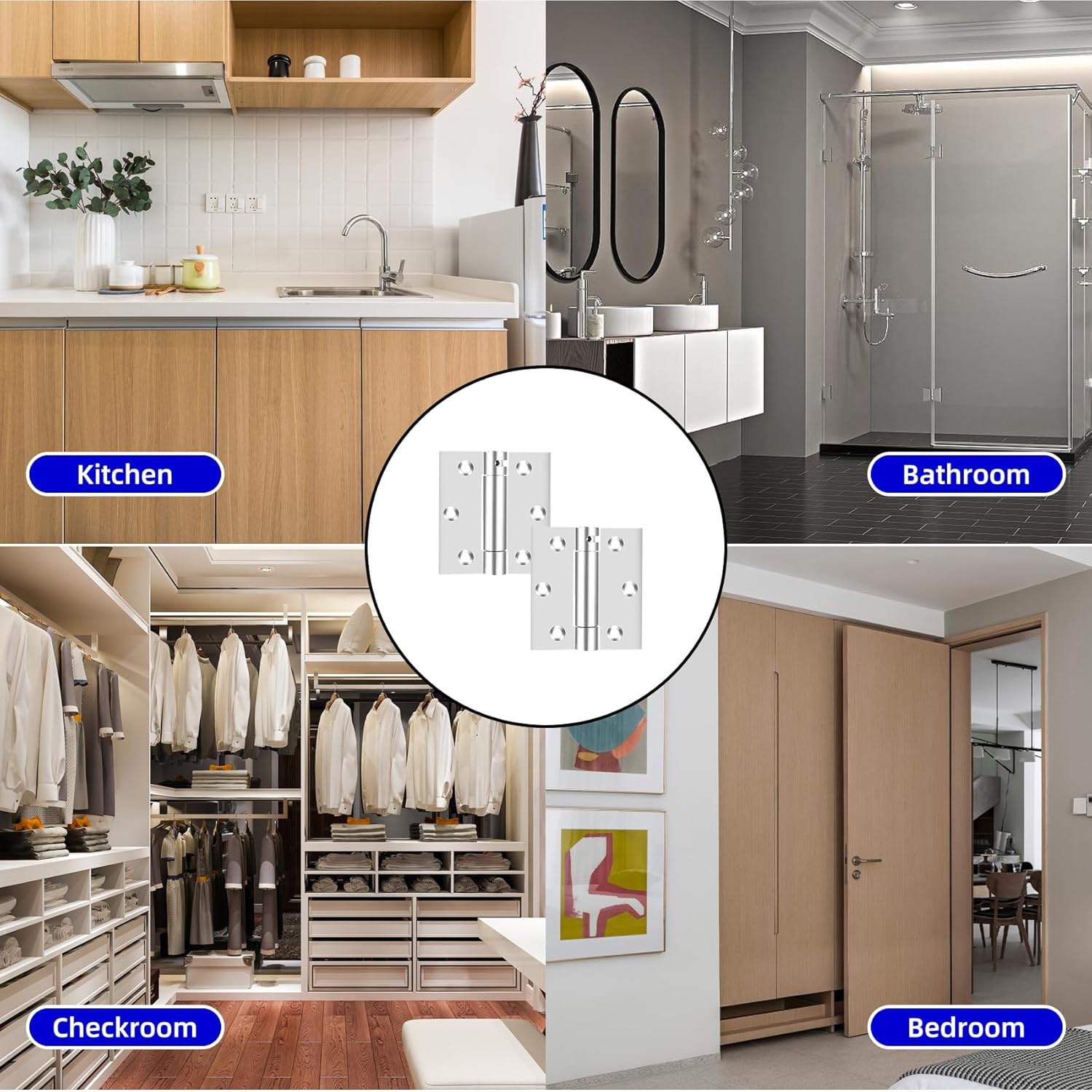 3-inch Heavy-Duty self-Closing Door with Adjustable Spring Hinge