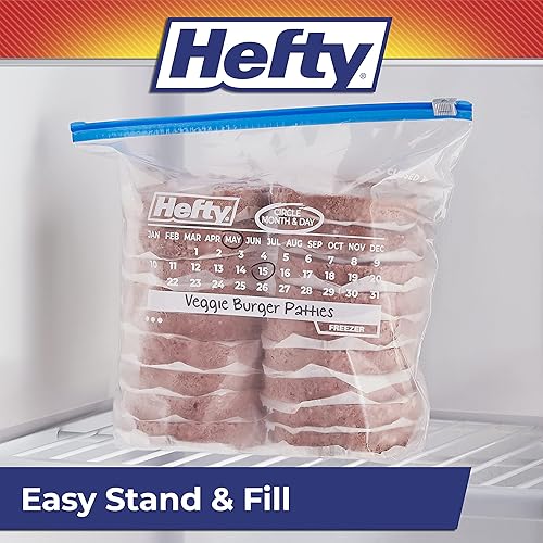 Miniatura 8 de Hefty Slider - Bolsas de calendario para congelador, tamaño de galón, 100 bolsas en total, 25 unidades (paquete de 4)