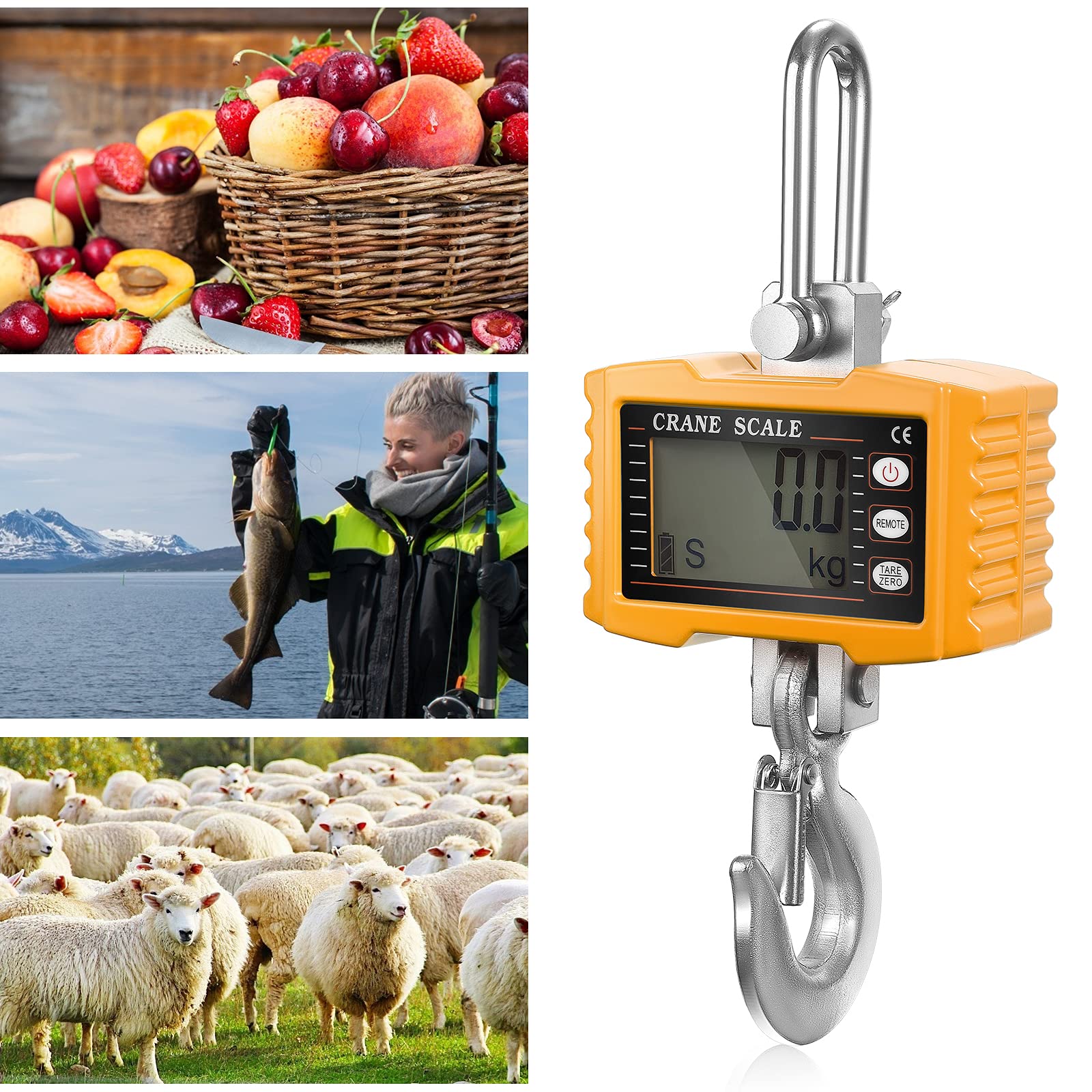 Bilancia sospesa digitale 1000 kg industriale per gru pesante 1T