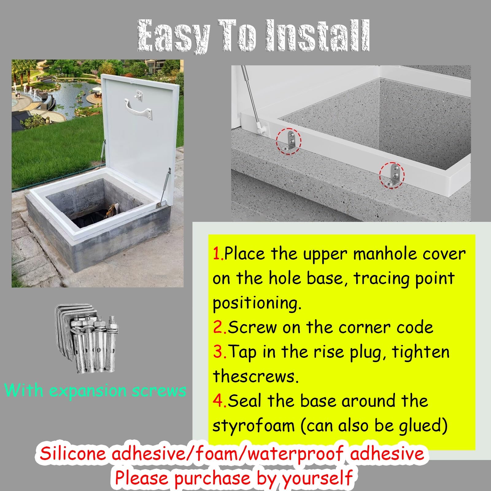 Cubierta de acceso personalizable para escotilla de aluminio grande con placa de acero galvanizado para uso industrial, 130 x 100 cm, solución duradera y segura de acceso al techo